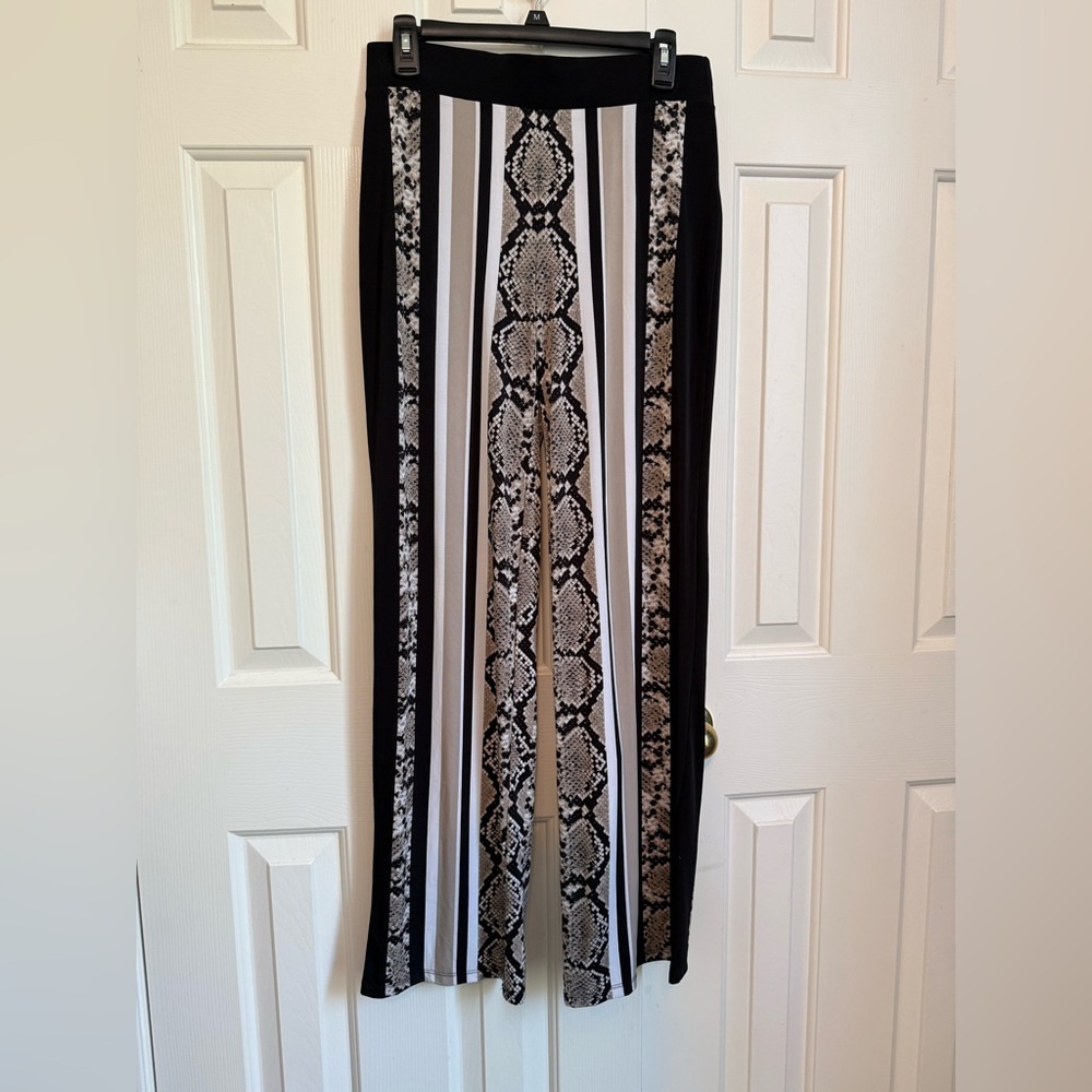 INC International Concepts Black and White Snake Print Curtains